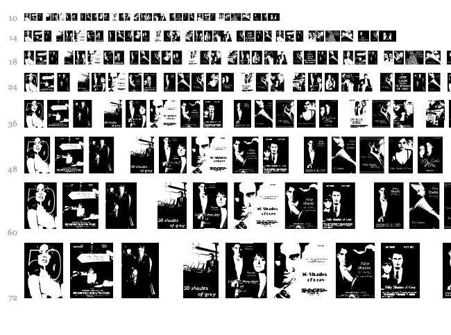 Grey font waterfall